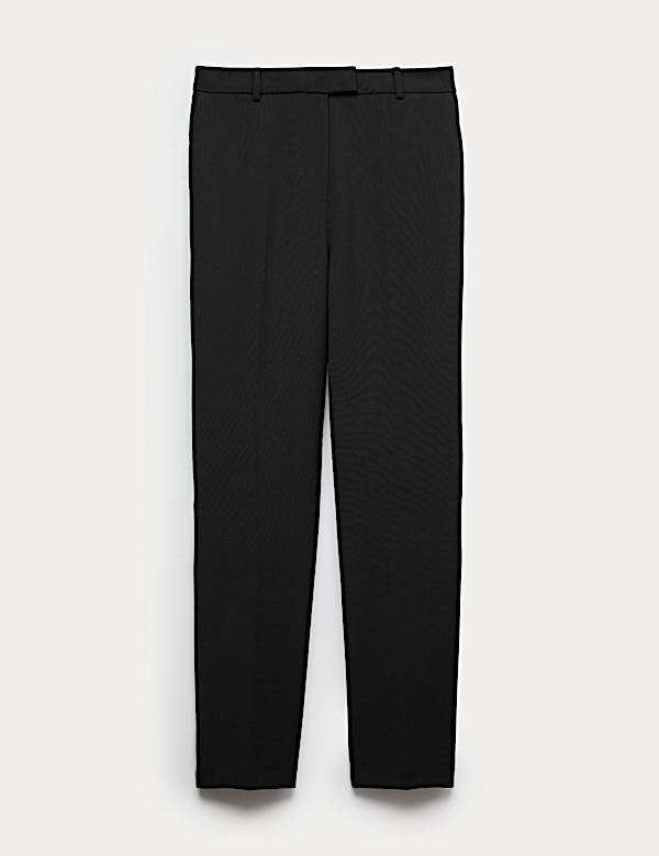 Pantalon coupe cintr&eacute;e longueur cheville en m&eacute;lange de laine - BE