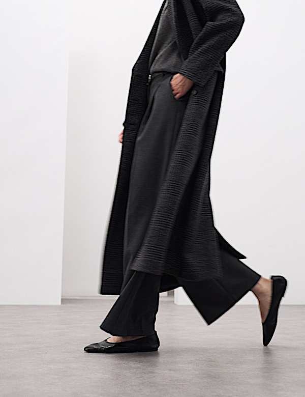 Wide Leg Trousers With Wool - VN