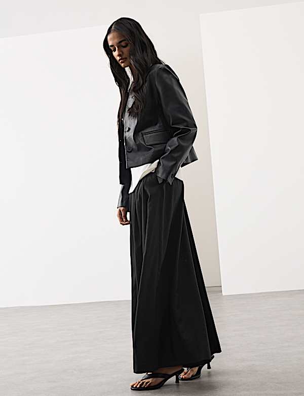 Lyocell Rich Wide Leg Trousers With Wool - DK