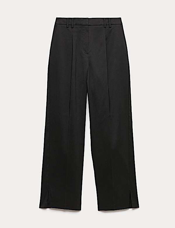 Lyocell Rich Tailored Straight Leg Trousers - NZ