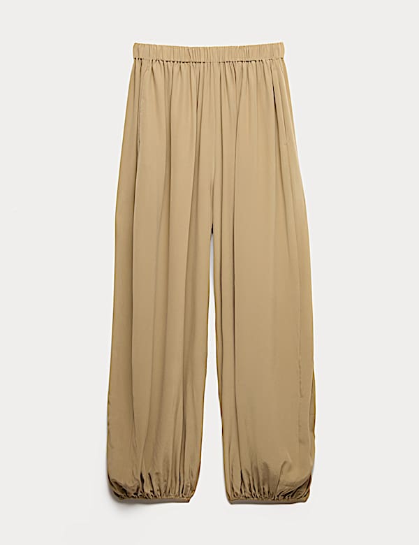 Pure Silk Balloon Trousers - US