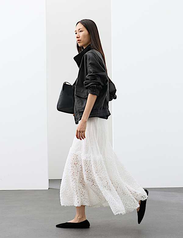 Embroidered Maxi Circle Skirt - EE
