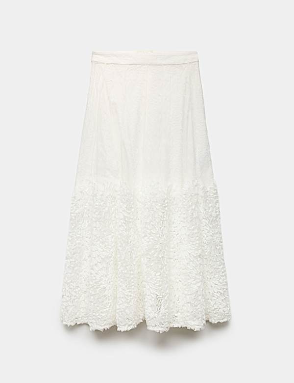 Embroidered Maxi Circle Skirt - EE