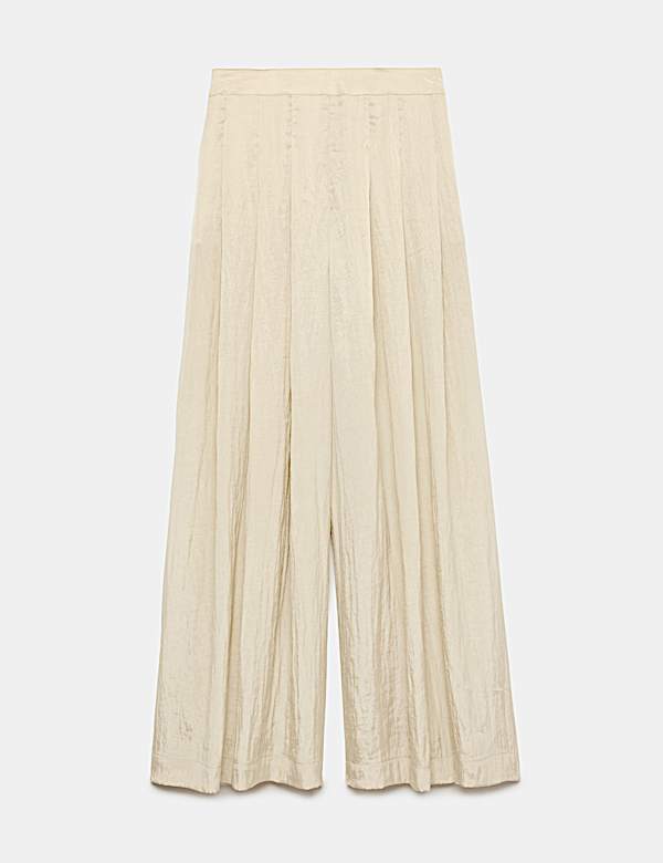 Pantalon palazzo pliss&eacute; en Lyocell - CA
