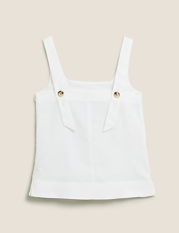 Irish Linen Button Detail Cami Top