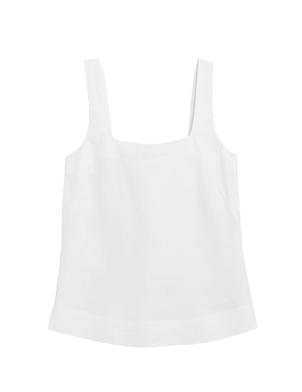 Irish Linen Button Detail Cami Top