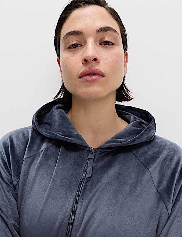 Super Soft Velour Zip Up Hoodie - RS