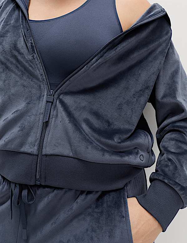 Super Soft Velour Zip Up Hoodie - RS