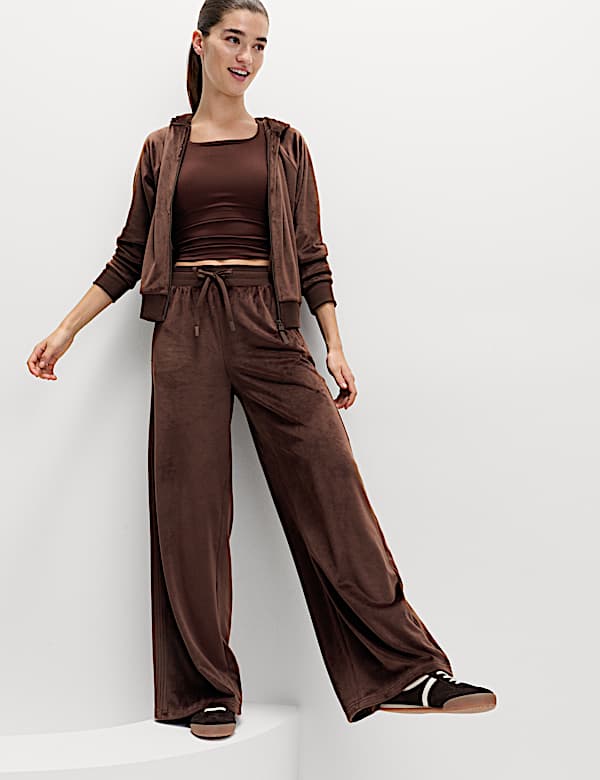 Pantalon Large Femme En Velours Froissé Noir - Marks & Spencer - Taille UK 16 (EU 44) - 3
