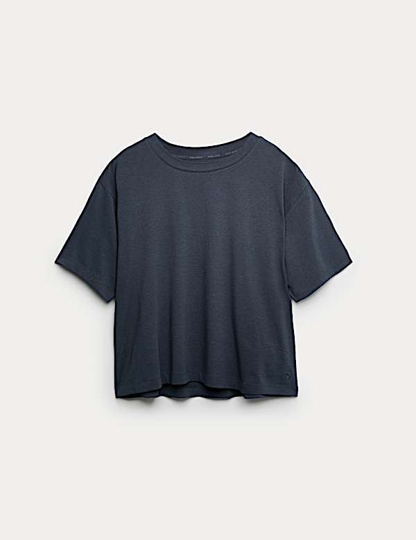 Licht boxy T-shirt van modal katoenmix - BE
