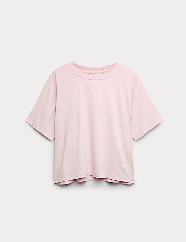 Modal Cotton Blend Lightweight Boxy T-shirt - GR