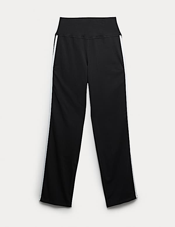 Go Easy Cotton Rich Side Stripe High Waisted Straight Leg Joggers - AU