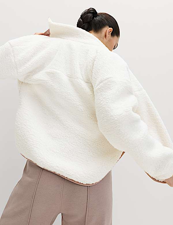 Ultraheat&trade; Borg Funnel Neck Zip Up Fleece Jacket - EE