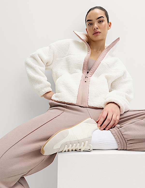 Ultraheat&trade; Borg Funnel Neck Zip Up Fleece Jacket - EE