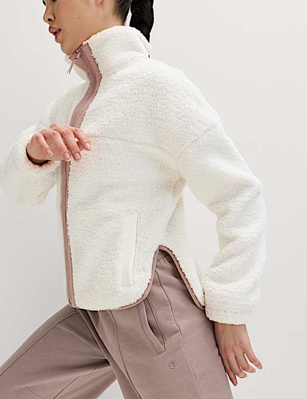 Ultraheat&trade; Borg Funnel Neck Zip Up Fleece Jacket - EE