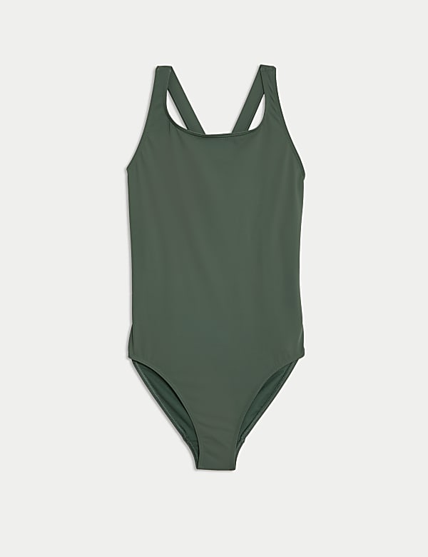 Tummy Control Strappy High Neck Swimsuit - AT