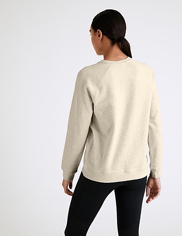 Pure Cotton Printed Crew Neck Sweatshirt