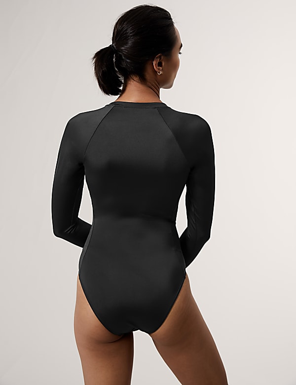 Zip Up Long Sleeve Swimsuit