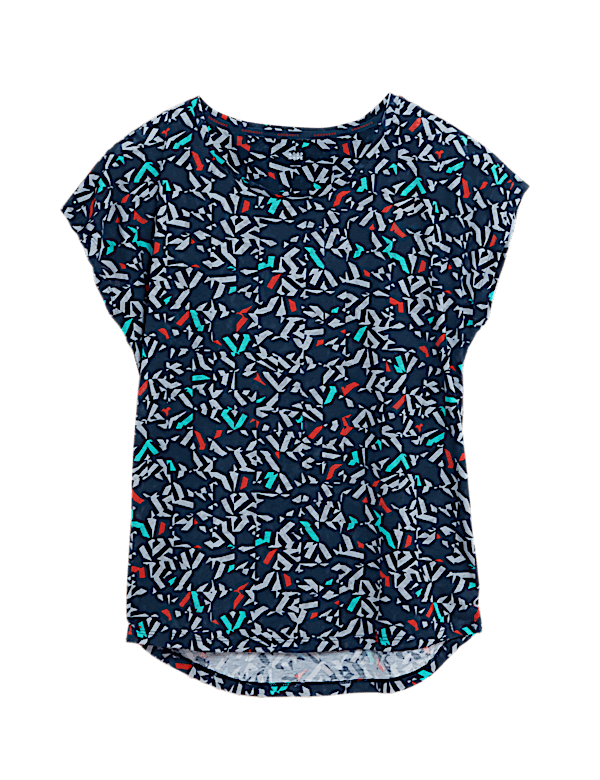 Lightweight Scoop Neck Relaxed T-Shirt