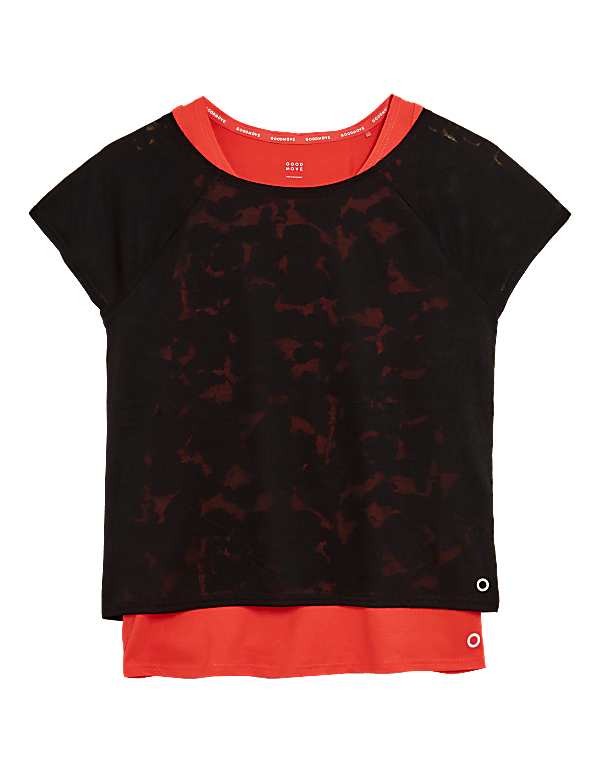 Scoop Neck Double Layer T-Shirt