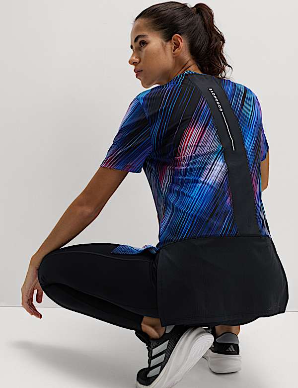 Scoop Neck Mesh Back T-Shirt - AL