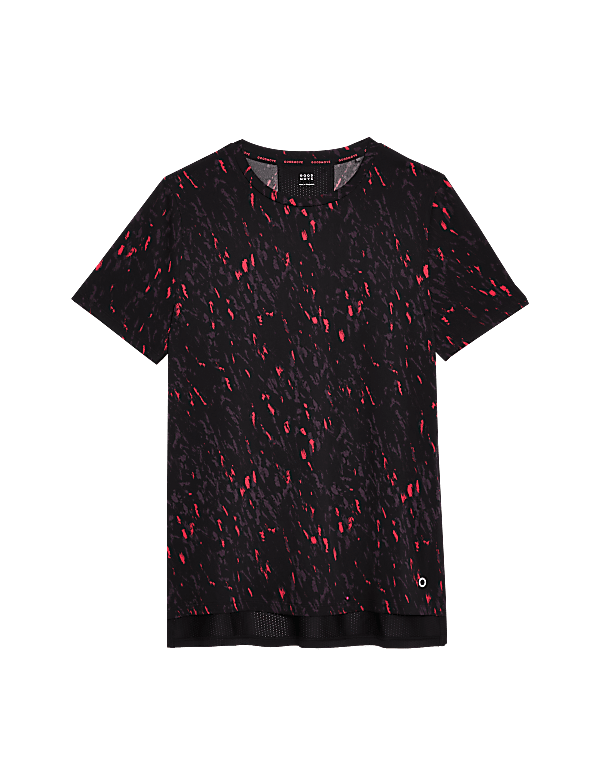 Scoop Neck Mesh Back T-Shirt