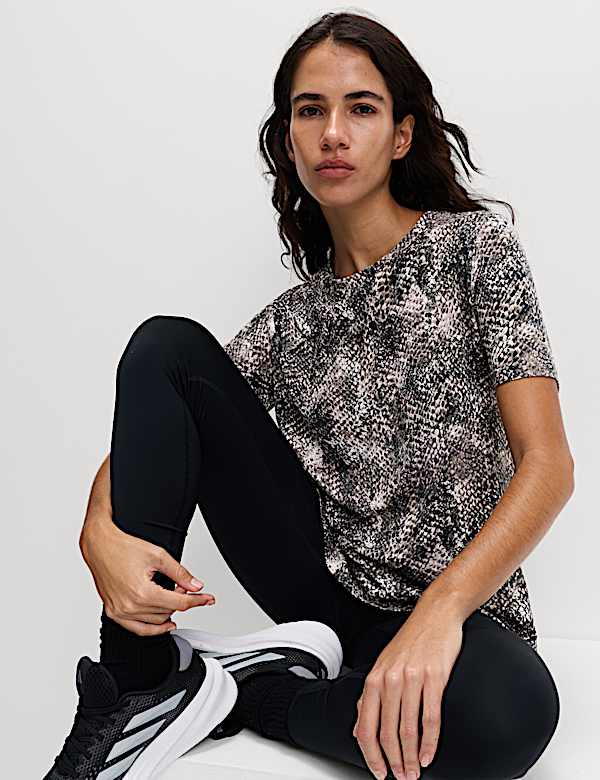 Scoop Neck Mesh Back T-Shirt - HU