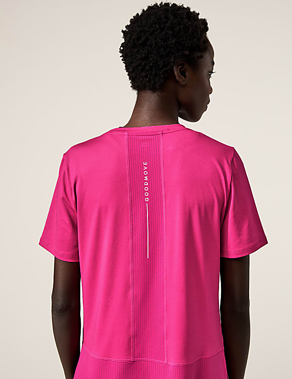 Scoop Neck Mesh Back T-Shirt