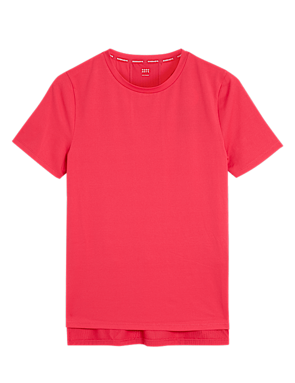 Scoop Neck Mesh Back T-Shirt