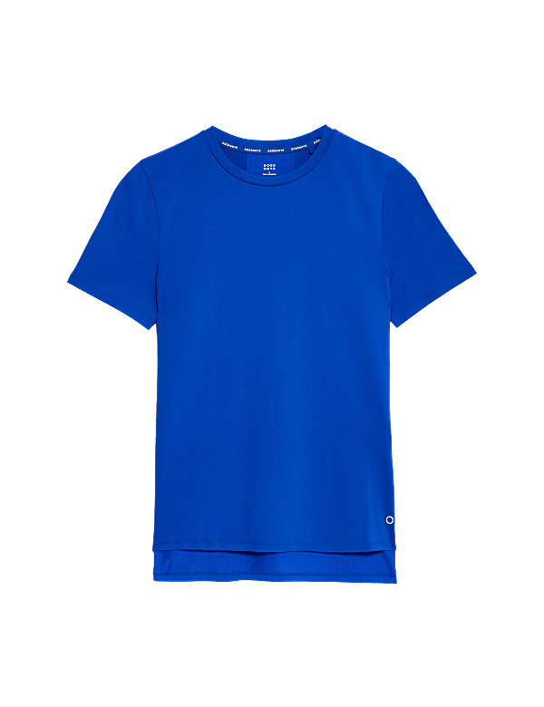 Scoop Neck Mesh Back T-Shirt