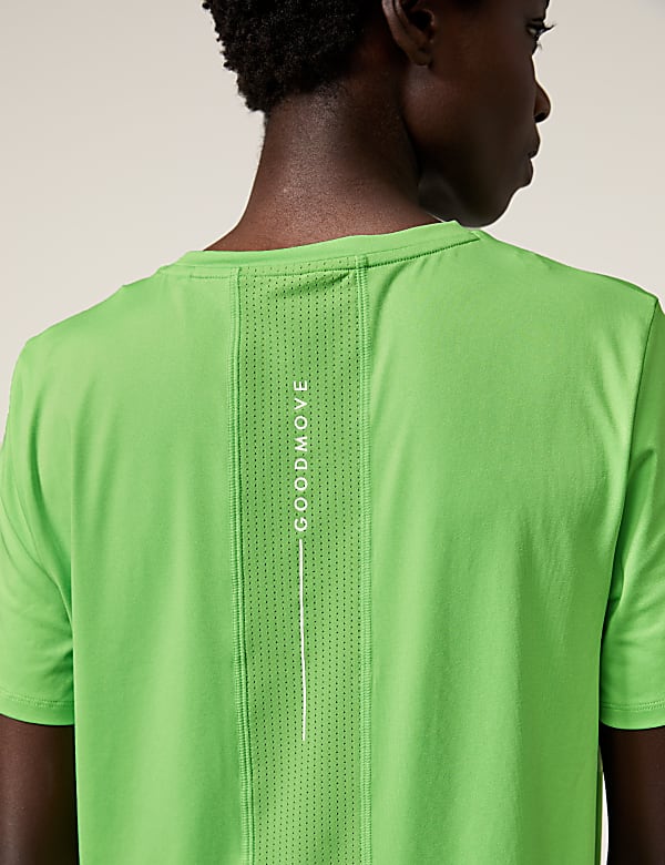Scoop Neck Mesh Back T-Shirt
