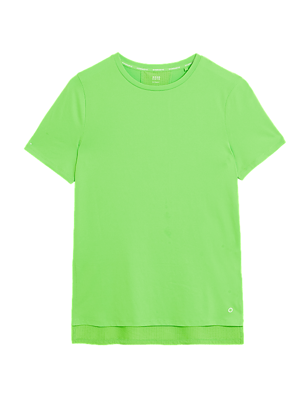 Scoop Neck Mesh Back T-Shirt