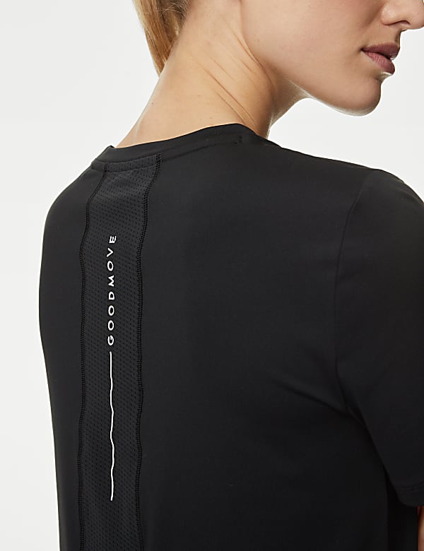 Scoop Neck Mesh Back T-Shirt
