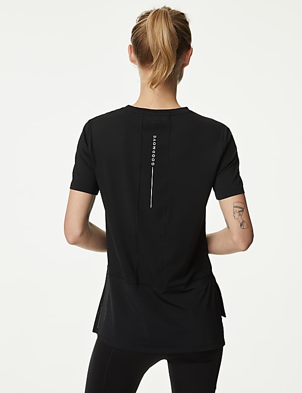 Scoop Neck Mesh Back T-Shirt