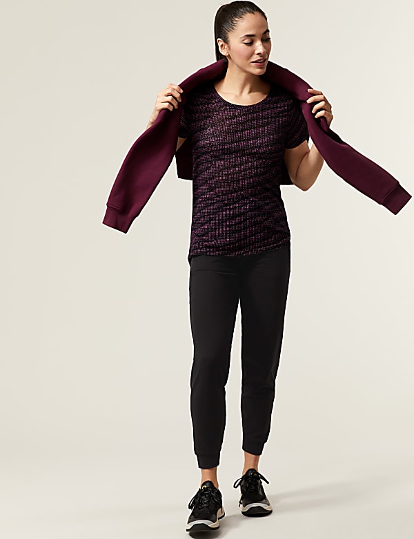 Lightweight Printed Scoop Neck T-Shirt