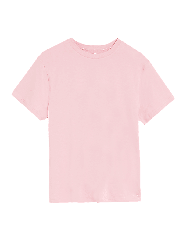Cotton Blend Crew Neck T-Shirt