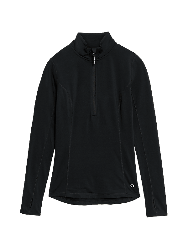 Funnel Neck Half Zip Running Top