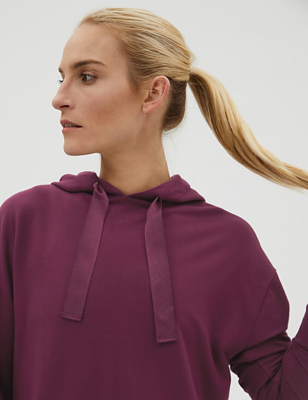 Modal Rich Hooded Longline Yoga Top