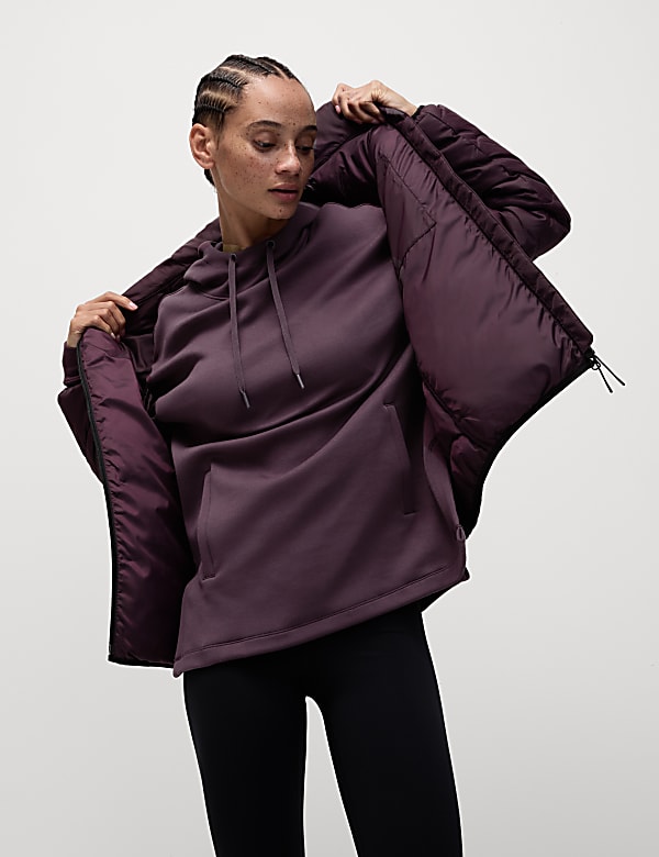 Hooded Relaxed Long Sleeve Yoga Hoodie - DE