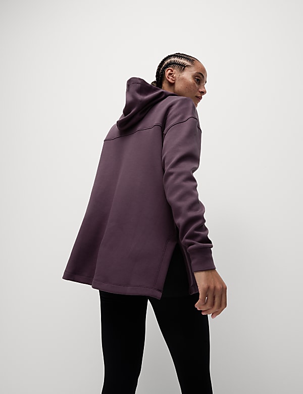 Hooded Relaxed Long Sleeve Yoga Hoodie - DE