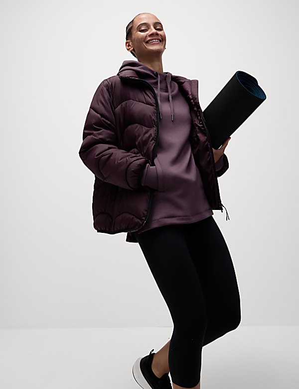 Hooded Relaxed Long Sleeve Yoga Hoodie - DE