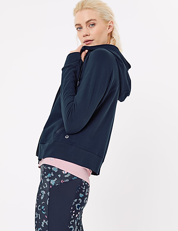 Cotton Rich Zip Through Hoodie