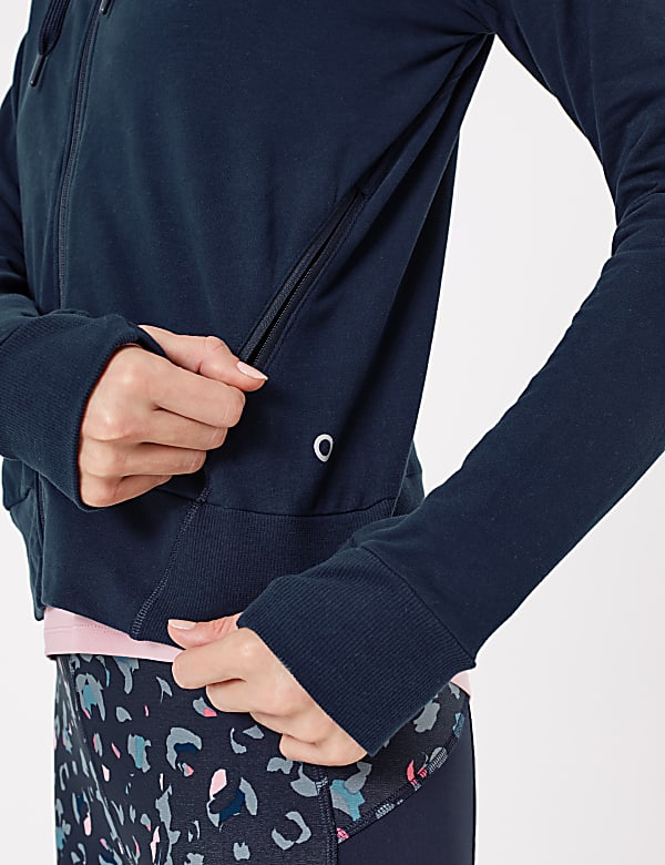 Cotton Rich Zip Through Hoodie