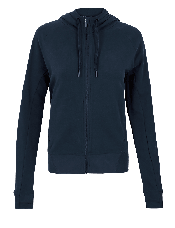 Cotton Rich Zip Through Hoodie
