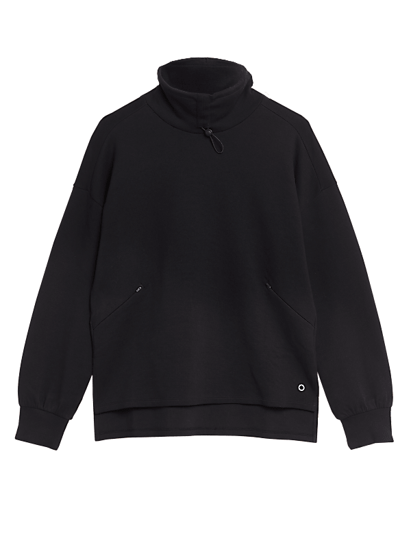 Cotton Rich Funnel Neck Oversized Sweatshirt