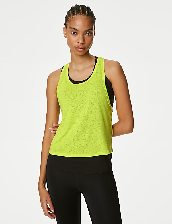 Scoop Neck 2-in-1 Sleeveless Vest Top