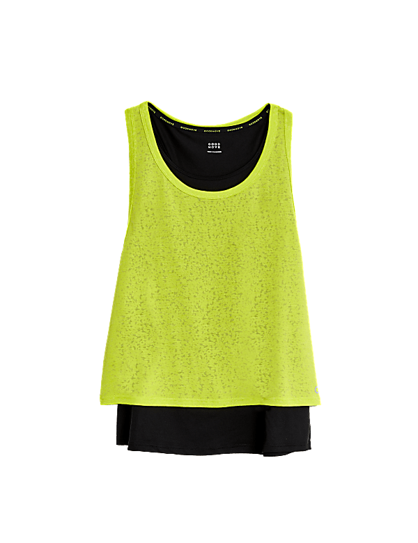 Scoop Neck 2-in-1 Sleeveless Vest Top