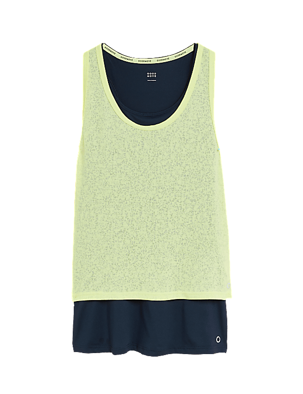 Scoop Neck 2-in-1 Sleeveless Vest Top