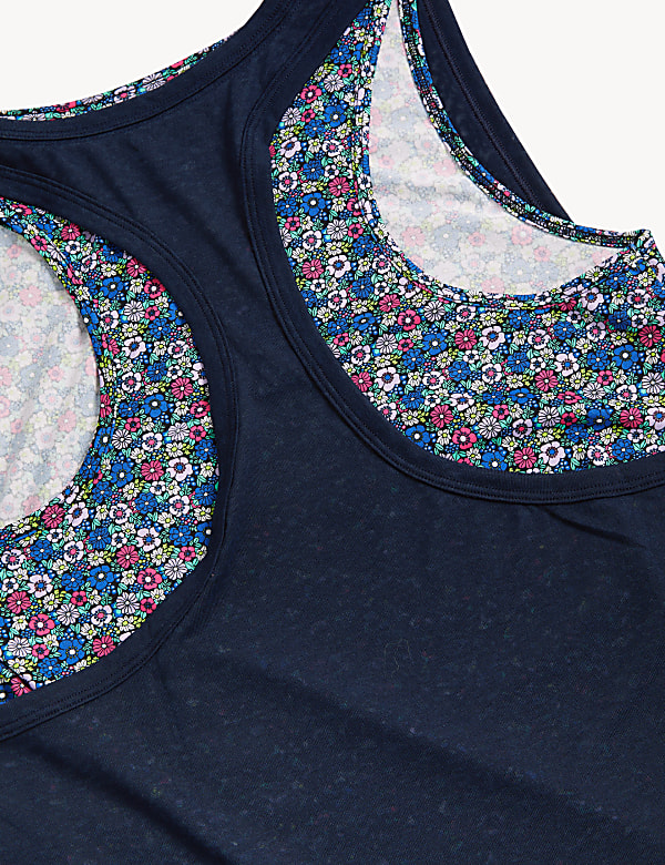 Printed 2-in-1 Vest Top