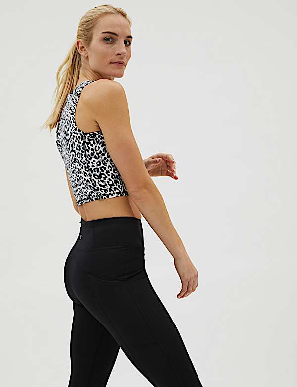 Printed Scoop Neck Cropped Vest Top '